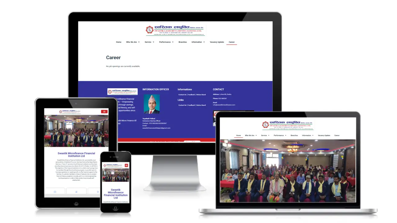 Swastik Microfinance Website